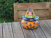 Pumpkin Halloween Talavera Pottery, Decorative Pumpkin, Handmade Mexican Talavera Art, Fall Garden Decor, Talavera Halloween Decor, Small