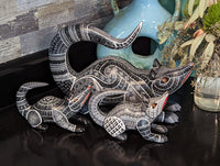 Opossum Alebrijes, Artesania Mexicana, Oaxacan Art, Animal Wood Carving, Mexican Alebrije Gift Idea, Handmade Alebrije Family of 3 Opossums