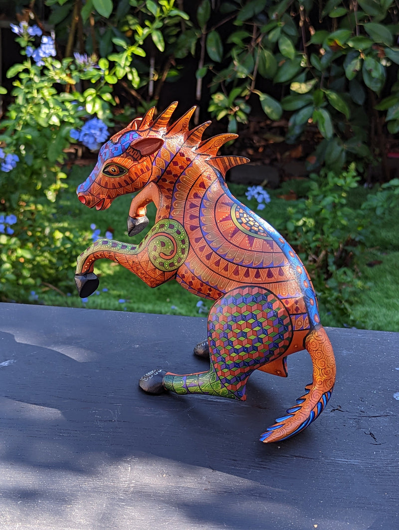 Horse Alebrije, Artesania Mexicana, Oaxacan Art, Animal Wood Carving, Mexican Alebrije Gift Idea, Handmade Dancing Horse Alebrije