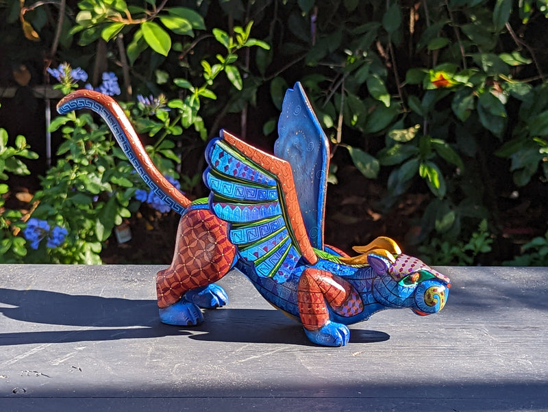 Dragon Fusion Alebrije, Artesania Mexicana, Oaxacan Art, Animal Wood Carving, Mexican Alebrije Gift Idea, Handmade Dragon Alebrije