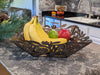 Metal Fruit Basket Featuring Birds & Flowers Of Croix Des Bouquets, Metal Flower Basket, Steel Drum Decor By Josnel Bruno, Made In Haiti