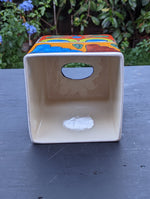 Facial Tissue Holder, Square Tissue Box, Talavera Pottery, Handmade in Mexico, 6" Tall Tissue Case