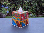 Facial Tissue Holder, Square Tissue Box, Talavera Pottery, Handmade in Mexico, 6" Tall Tissue Case