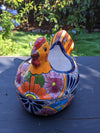 Talavera Chicken Flower Pot, Talavera Planter, Handmade Planter, Outdoor Or Indoor Flower Pot, Colorful Ceramic Mexican Garden Decor, Medium