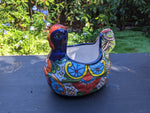 Talavera Chicken Flower Pot, Talavera Planter, Handmade Planter, Outdoor Or Indoor Flower Pot, Colorful Ceramic Mexican Garden Decor, Medium