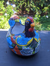 Talavera Chicken Flower Pot, Talavera Planter, Handmade Planter, Outdoor Or Indoor Flower Pot, Colorful Ceramic Mexican Garden Decor, Medium