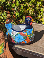 Talavera Chicken Flower Pot, Talavera Planter, Handmade Planter, Outdoor Or Indoor Flower Pot, Colorful Ceramic Mexican Garden Decor, Medium