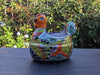 Talavera Chicken Flower Pot, Talavera Planter, Handmade Planter, Outdoor Or Indoor Flower Pot, Colorful Ceramic Mexican Garden Decor, Medium