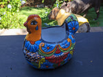 Talavera Chicken Flower Pot, Talavera Planter, Handmade Planter, Outdoor Or Indoor Flower Pot, Colorful Ceramic Mexican Garden Decor, Medium