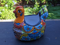 Talavera Chicken Flower Pot, Talavera Planter, Handmade Planter, Outdoor Or Indoor Flower Pot, Colorful Ceramic Mexican Garden Decor, Medium