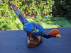 Roadrunner Yard Art, Colorful Bird Art, Talavera Roadrunner Metal Bird Decor, Metal Bird Ornament, Bird Statue Decor For Your Home Or Yard