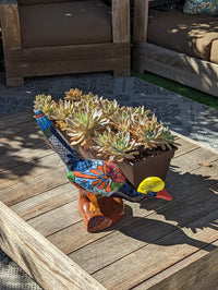 Roadrunner Yard Art, Colorful Bird Art, Talavera Roadrunner Metal Bird Decor, Metal Bird Ornament, Bird Statue Decor For Your Home Or Yard