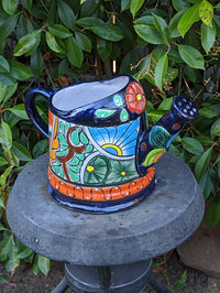 Ceramic Watering Can, Small CHIP, Talavera Pottery, Handmade Large Colorful Watering Pot, Ceramic Watering Pot Home Decor, Made In Mexico