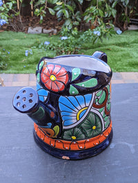 Ceramic Watering Can, Small CHIP, Talavera Pottery, Handmade Large Colorful Watering Pot, Ceramic Watering Pot Home Decor, Made In Mexico