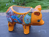 Ceramic Pig Figurine, Cute Flower Pot, Pig Yard Art, Talavera Pottery, Pig Lover Gifts, Ceramic Flower Pot, Handmade in Mexico