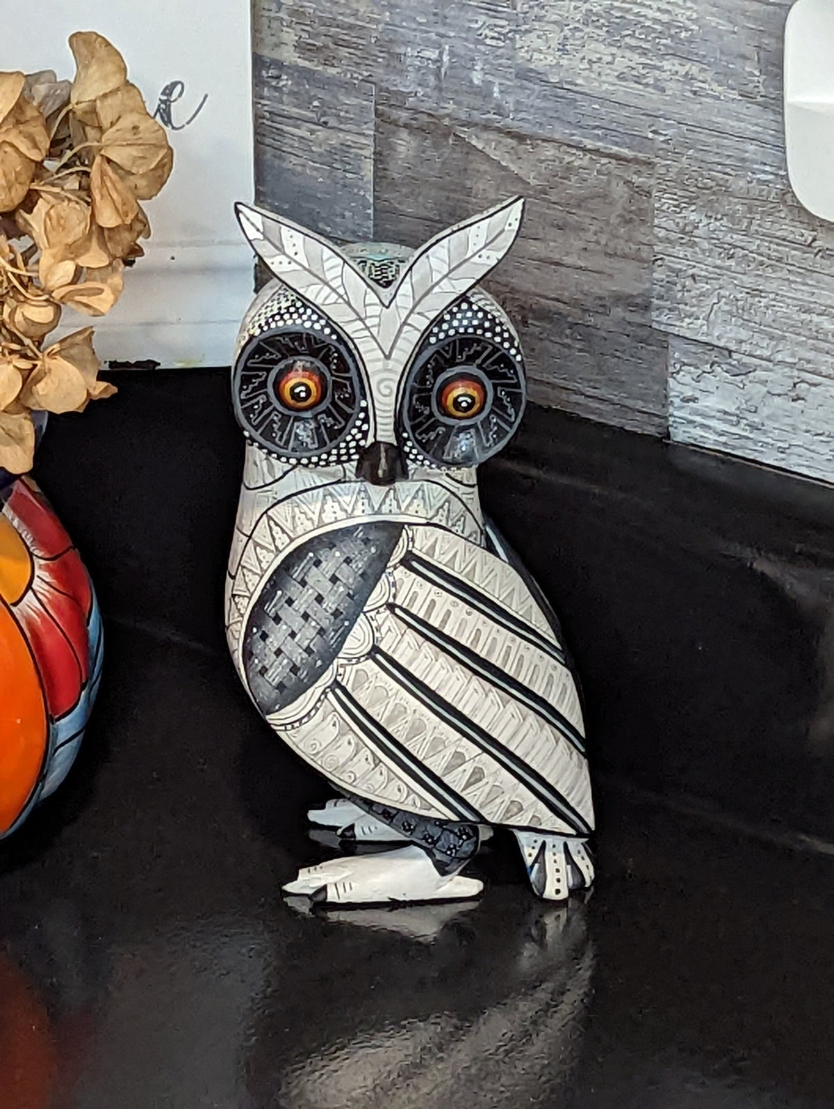 Snow Owl Alebrije, Artesania Mexicana, Oaxacan Art, Animal Wood Carving, Mexican Alebrije Gift Idea, Handmade Owl Alebrije