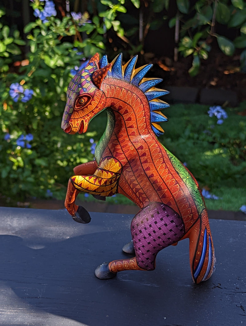 Horse Alebrije, Artesania Mexicana, Oaxacan Art, Animal Wood Carving, Mexican Alebrije Gift Idea, Handmade Dancing Horse Alebrije