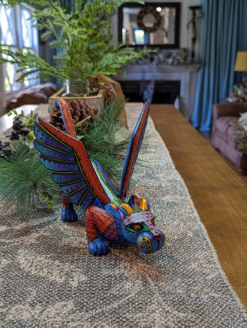 Dragon Fusion Alebrije, Artesania Mexicana, Oaxacan Art, Animal Wood Carving, Mexican Alebrije Gift Idea, Handmade Dragon Alebrije