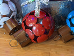 Christmas Ornament, Oversized Home Made Metal Christmas Tree Bulbs Featuring Various Colors, Mexican Home Decor