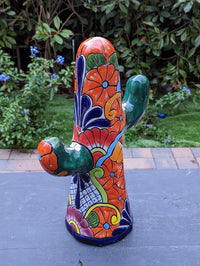 Saguaro Cactus Decor, Mexican Talavera Pottery, Cactus Room Decor - Bedroom, Bathroom, Cactus Decorations, Unique Gift