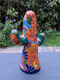 Saguaro Cactus Decor, Mexican Talavera Pottery, Cactus Room Decor - Bedroom, Bathroom, Cactus Decorations, Unique Gift