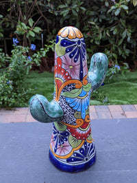 Saguaro Cactus Decor, Mexican Talavera Pottery, Cactus Room Decor - Bedroom, Bathroom, Cactus Decorations, Unique Gift