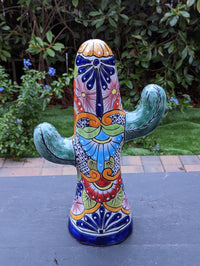 Saguaro Cactus Decor, Mexican Talavera Pottery, Cactus Room Decor - Bedroom, Bathroom, Cactus Decorations, Unique Gift