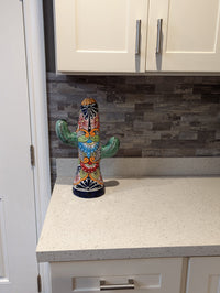 Saguaro Cactus Decor, Mexican Talavera Pottery, Cactus Room Decor - Bedroom, Bathroom, Cactus Decorations, Unique Gift