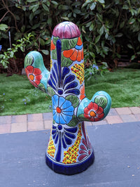 Saguaro Cactus Decor, Mexican Talavera Pottery, Cactus Room Decor - Bedroom, Bathroom, Cactus Decorations, Unique Gift
