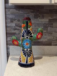 Saguaro Cactus Decor, Mexican Talavera Pottery, Cactus Room Decor - Bedroom, Bathroom, Cactus Decorations, Unique Gift