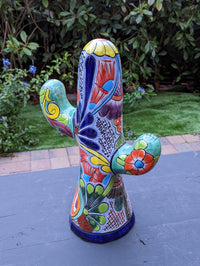 Saguaro Cactus Decor, Mexican Talavera Pottery, Cactus Room Decor - Bedroom, Bathroom, Cactus Decorations, Unique Gift