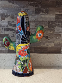 Saguaro Cactus Decor, Mexican Talavera Pottery, Cactus Room Decor - Bedroom, Bathroom, Cactus Decorations, Unique Gift
