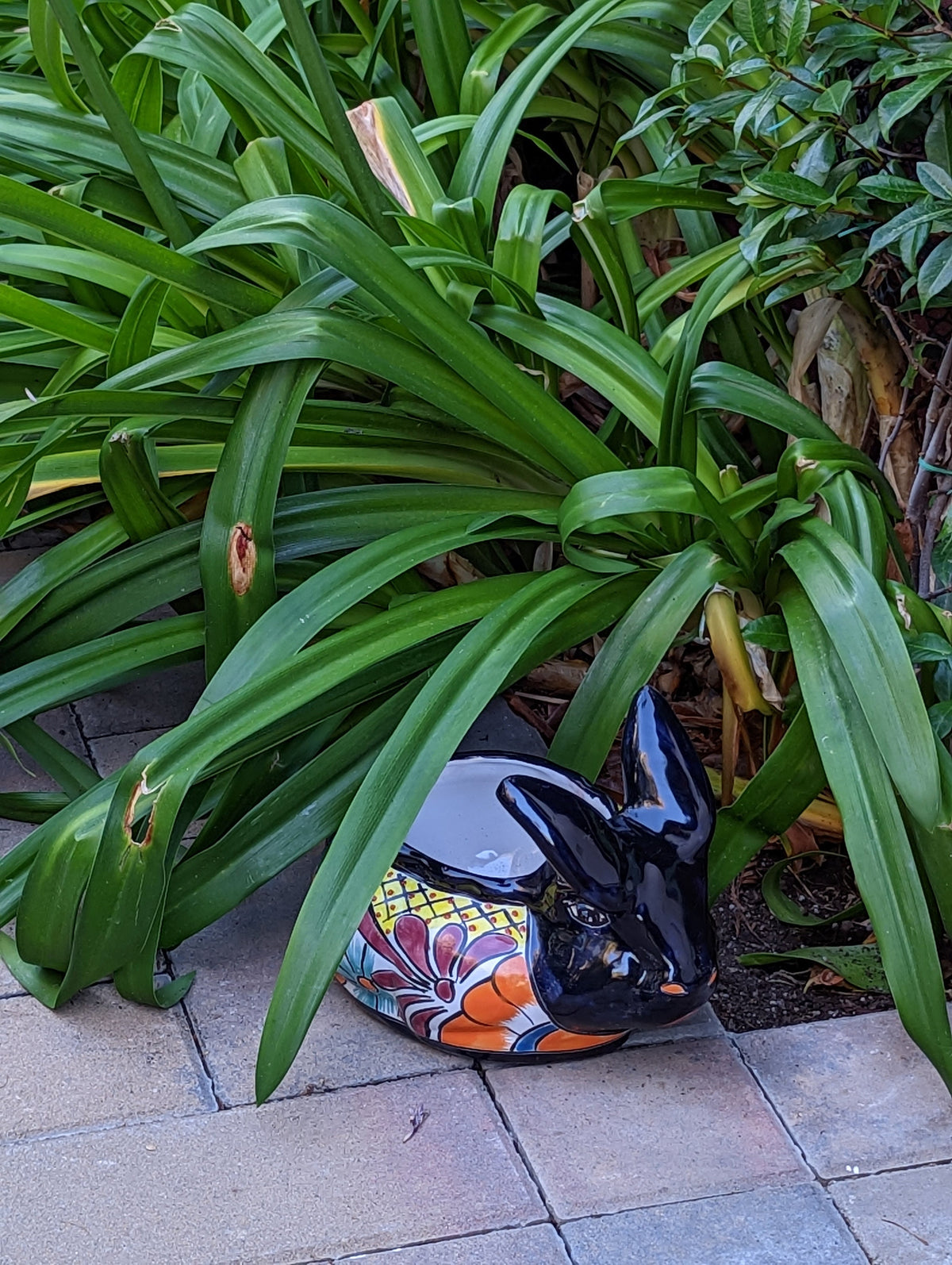 Rabbit Flower Pot, Colorful Talavera Pottery, Ceramic Planter, Indoor ...