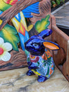 Rabbit Decoration, Talavera Pottery, Colorful Ceramic Figurine, Indoor Home Decor, Outdoor Garden Decor, Hand Painted Mexican Yard Decor