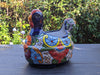 Talavera Chicken Flower Pot, Talavera Planter, Handmade Planter, Outdoor Or Indoor Flower Pot, Colorful Ceramic Mexican Garden Decor, Medium