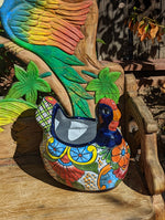 Talavera Chicken Flower Pot, Talavera Planter, Handmade Planter, Outdoor Or Indoor Flower Pot, Colorful Ceramic Mexican Garden Decor, Medium