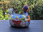 Talavera Chicken Flower Pot, Talavera Planter, Handmade Planter, Outdoor Or Indoor Flower Pot, Colorful Ceramic Mexican Garden Decor, Medium