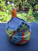 Talavera Chicken Flower Pot, Talavera Planter, Handmade Planter, Outdoor Or Indoor Flower Pot, Colorful Ceramic Mexican Garden Decor, Medium