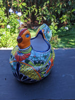 Talavera Chicken Flower Pot, Talavera Planter, Handmade Planter, Outdoor Or Indoor Flower Pot, Colorful Ceramic Mexican Garden Decor, Medium