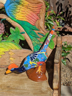 Roadrunner Yard Art, Colorful Bird Art, Talavera Roadrunner Metal Bird Decor, Metal Bird Ornament, Bird Statue Decor For Your Home Or Yard