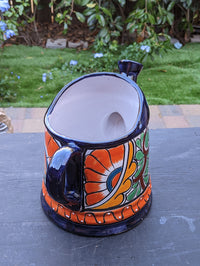 Ceramic Watering Can, Small CHIP, Talavera Pottery, Handmade Large Colorful Watering Pot, Ceramic Watering Pot Home Decor, Made In Mexico