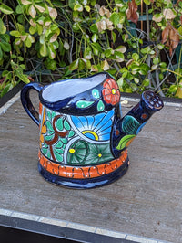 Ceramic Watering Can, Small CHIP, Talavera Pottery, Handmade Large Colorful Watering Pot, Ceramic Watering Pot Home Decor, Made In Mexico