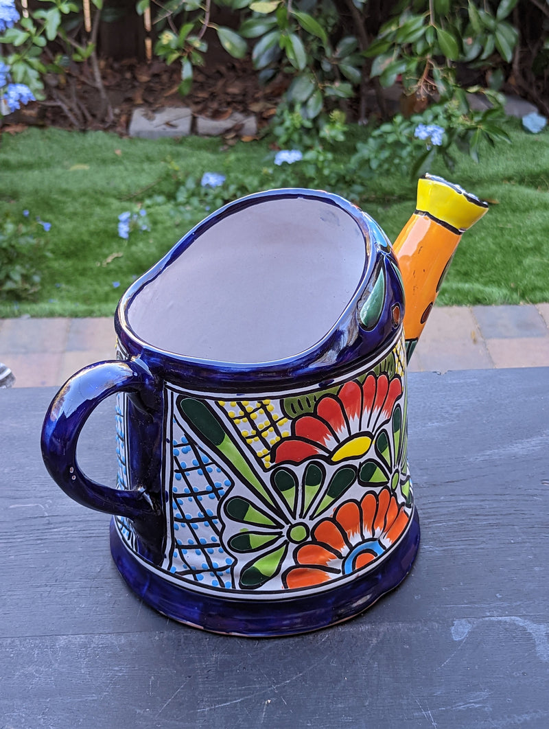 Ceramic Watering Can, Talavera Pottery, Handmade Large Watering Can, Colorful Watering Pot, Ceramic Watering Pot Home Decor, Made In Mexico