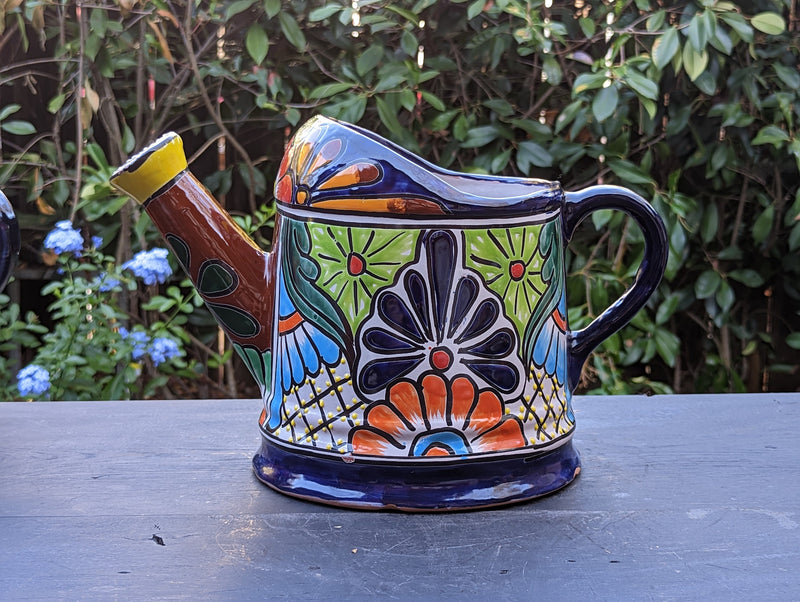 Ceramic Watering Can, Talavera Pottery, Handmade Large Watering Can, Colorful Watering Pot, Ceramic Watering Pot Home Decor, Made In Mexico