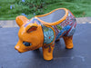 Ceramic Pig Figurine, Cute Flower Pot, Pig Yard Art, Talavera Pottery, Pig Lover Gifts, Ceramic Flower Pot, Handmade in Mexico