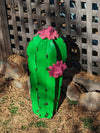 Cactus Garden Decor, Cactus Decorations for Yard or Home, Hand Painted Lifelike Metal Cactus, Mexican Yard Art