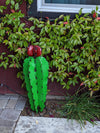 Cactus Garden Decor, Cactus Decorations for Yard or Home, Hand Painted Lifelike Metal Cactus, Mexican Yard Art, 27" Tall