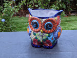 Talavera Owl Flower Pot, Ceramic Planter, Handmade Talavera Pottery, Garden Decor, Outdoor Decorations, Indoor Home Decor, Cute Owl Gifts