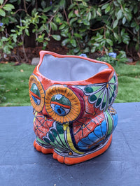 Talavera Owl Flower Pot, Ceramic Planter, Handmade Talavera Pottery, Garden Decor, Outdoor Decorations, Indoor Home Decor, Cute Owl Gifts