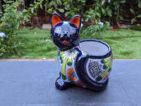 Cute Cat Flower Pot, Talavera Planter, Cat Decor, Flower Pots Indoor, Cat Decorations, Talavera Pottery, Handmade, Cute Cat Gifts